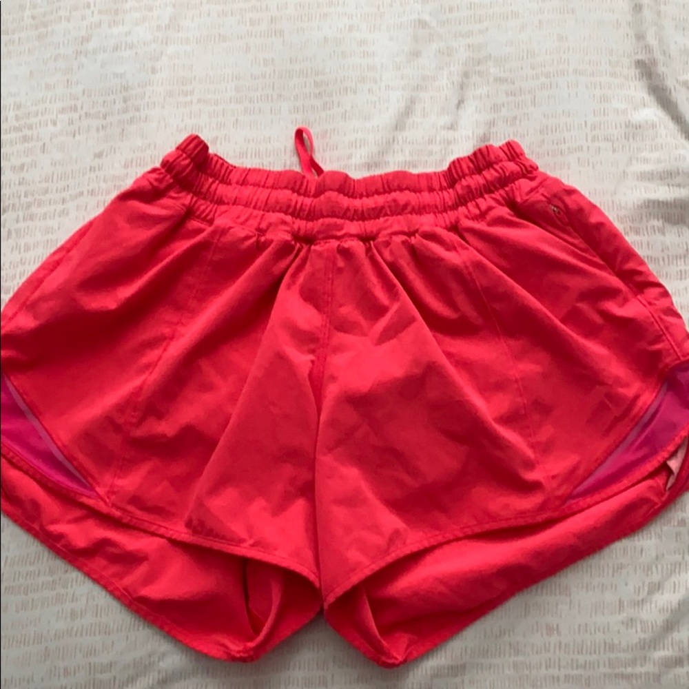 Size 6 pink lululemon shorts